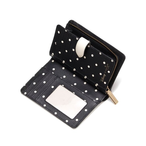 New Disney x Kate Spade Minnie Mouse Medium Compact Bifold Wallet Parchment - Picture 2 of 3